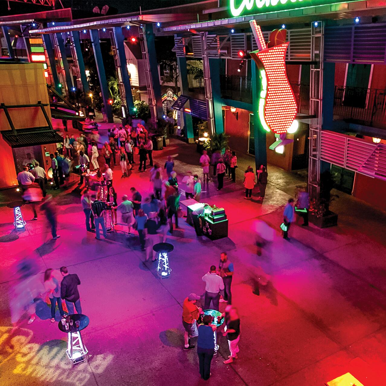A photo of a Block Party Event outside of CityWalk Rising Star at Universal CityWalk Orlando.