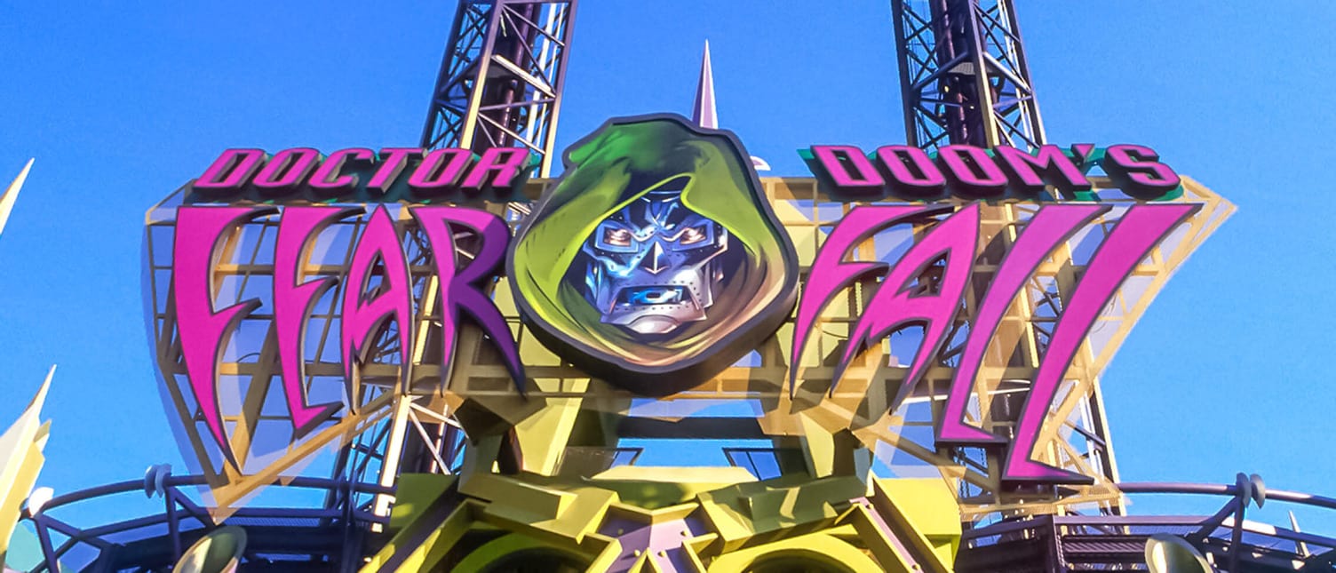Exterior view of the Dr. Doom Fearfall sign
