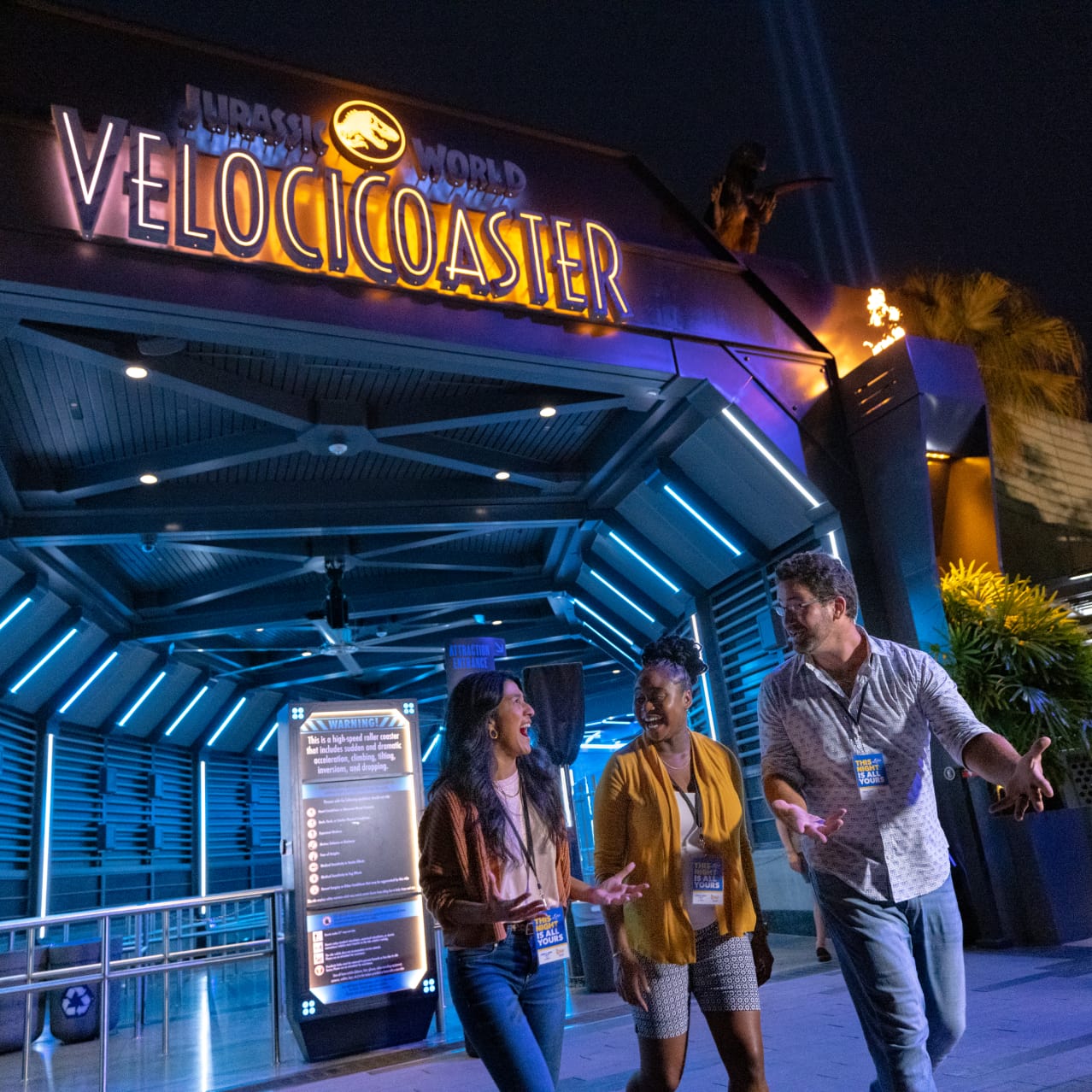 Entrance to Jurassic Park Velocicoaster Ride