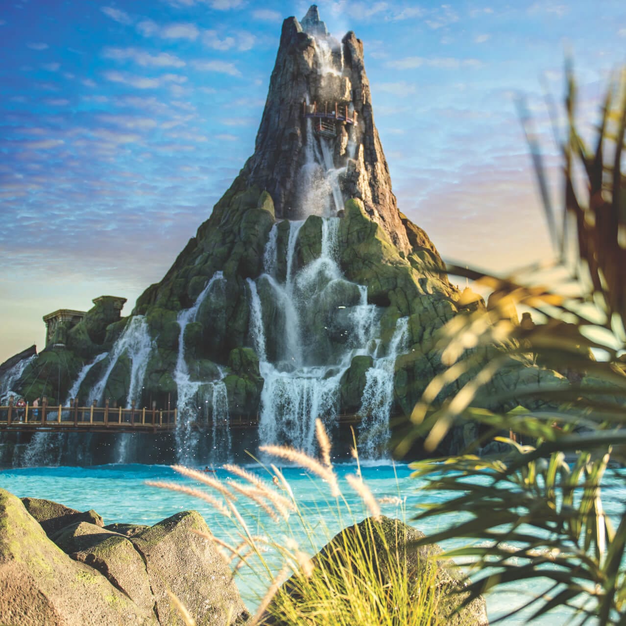 The Volcano at Universal Volcano Bay.