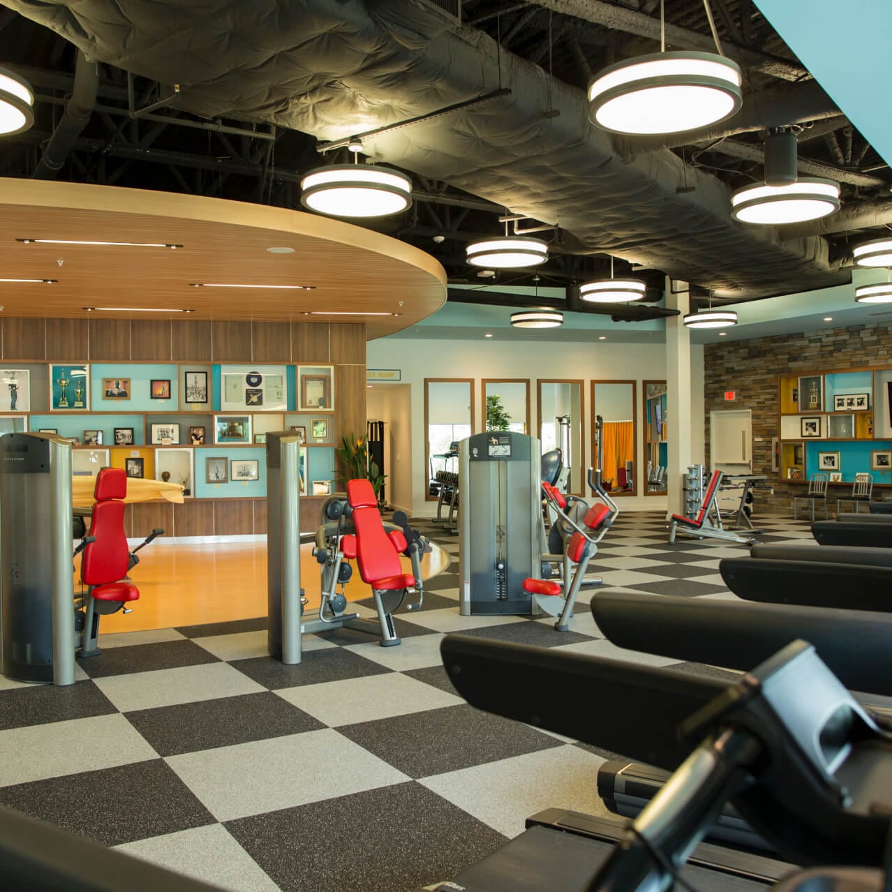 Interior view of the fitness center at Universal Cabana Bay Beach Resort