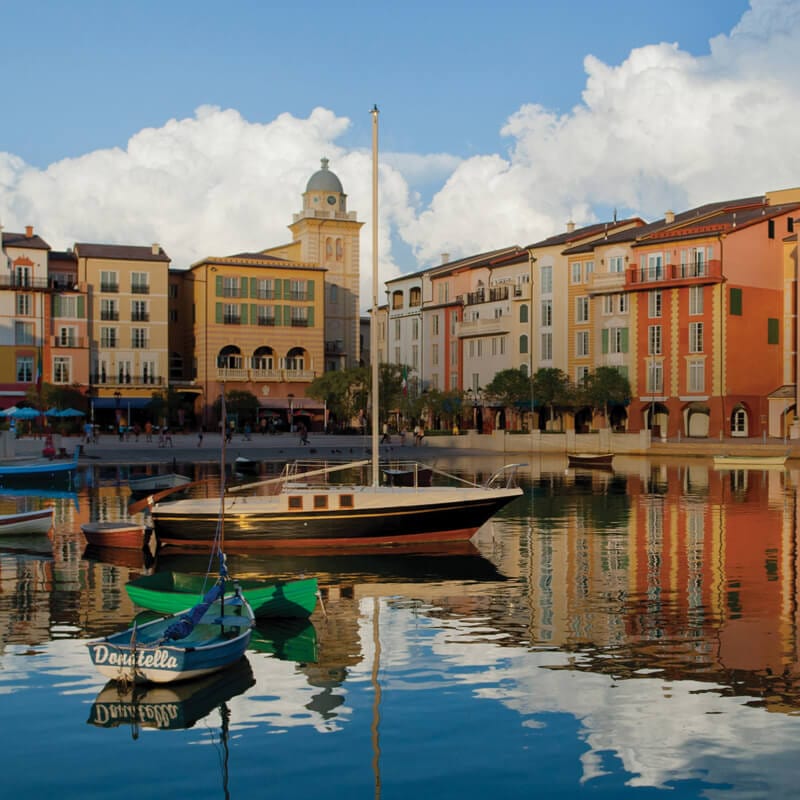 Water view from Loews Portofino Bay Hotel