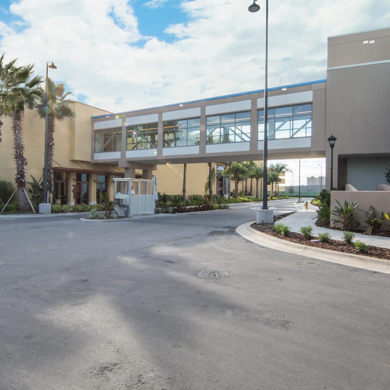 Walkway connecting two of the Loews Resort Complex hotels