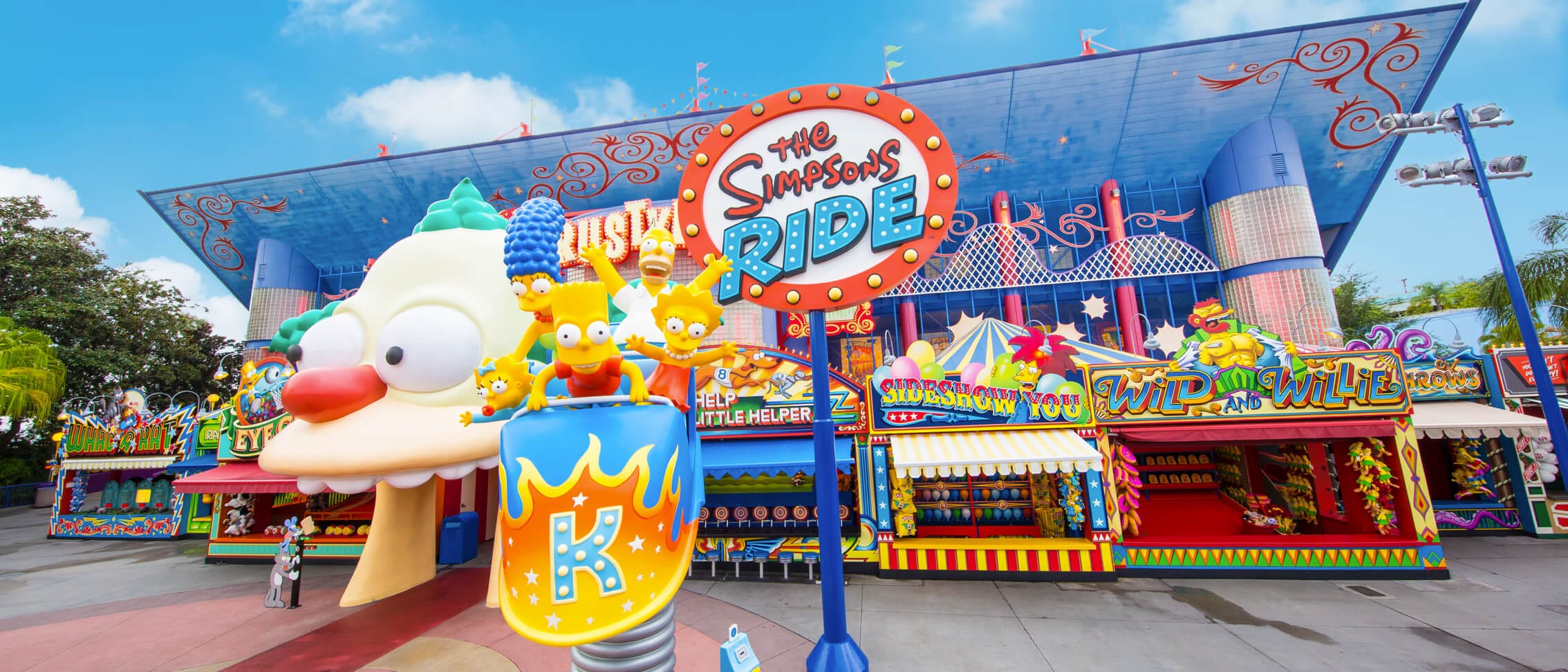Exterior view of the Simpsons Ride at Universal Studio Florida