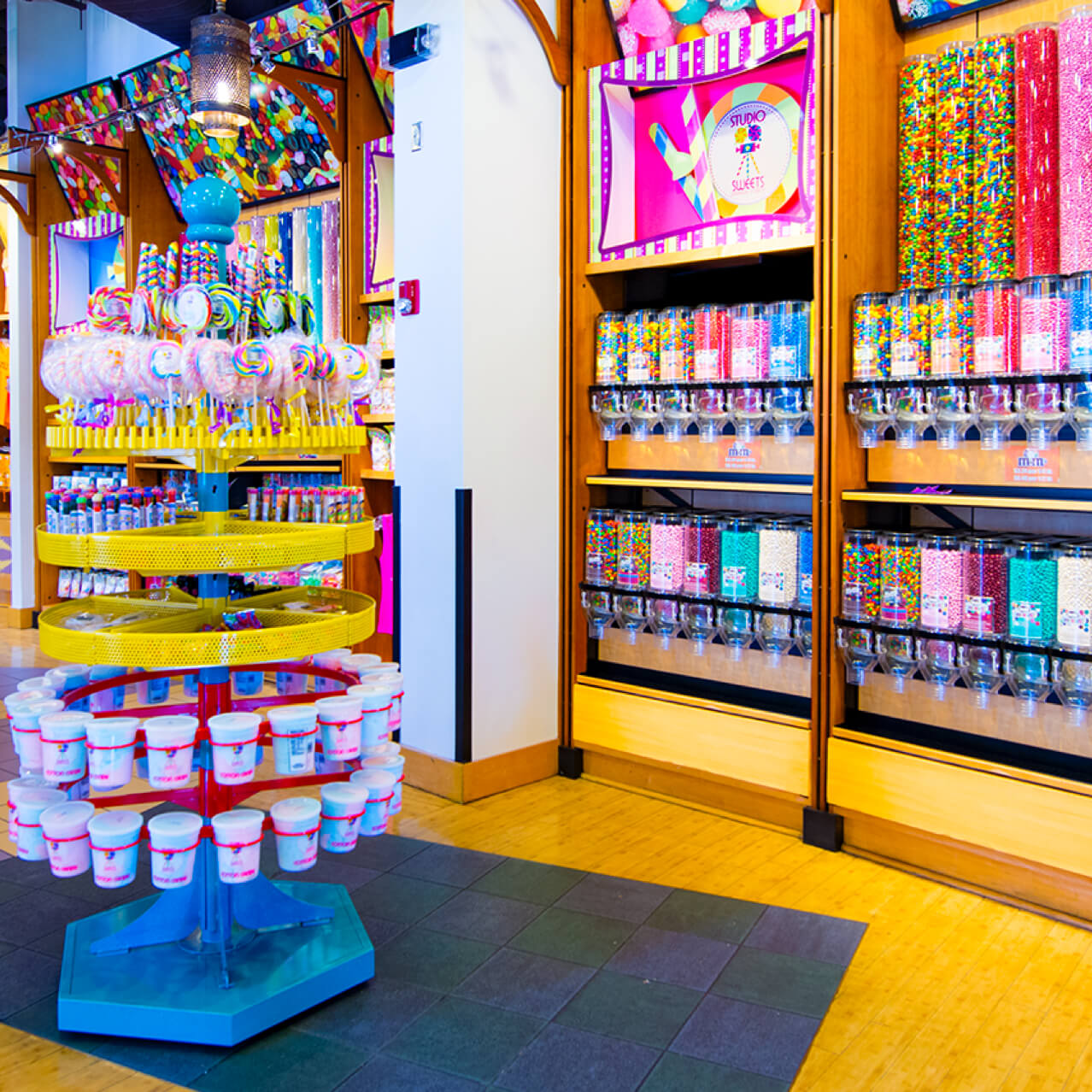 The colorful candy and merchandise inside Island Market and Export Candy Shoppe at Universal's Islands of Adventure. 