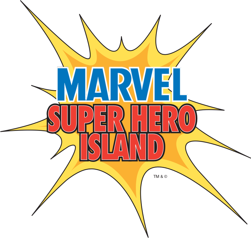 The logo for Marvel Super Hero Island