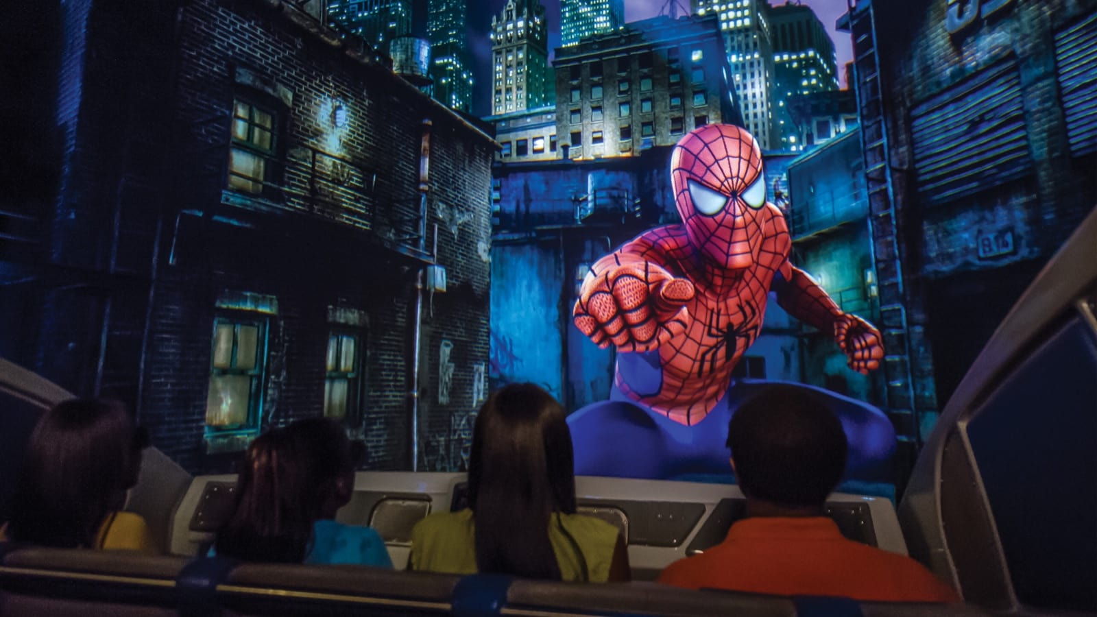 Guests on The Amazing Adventures of Spider-Man® ride