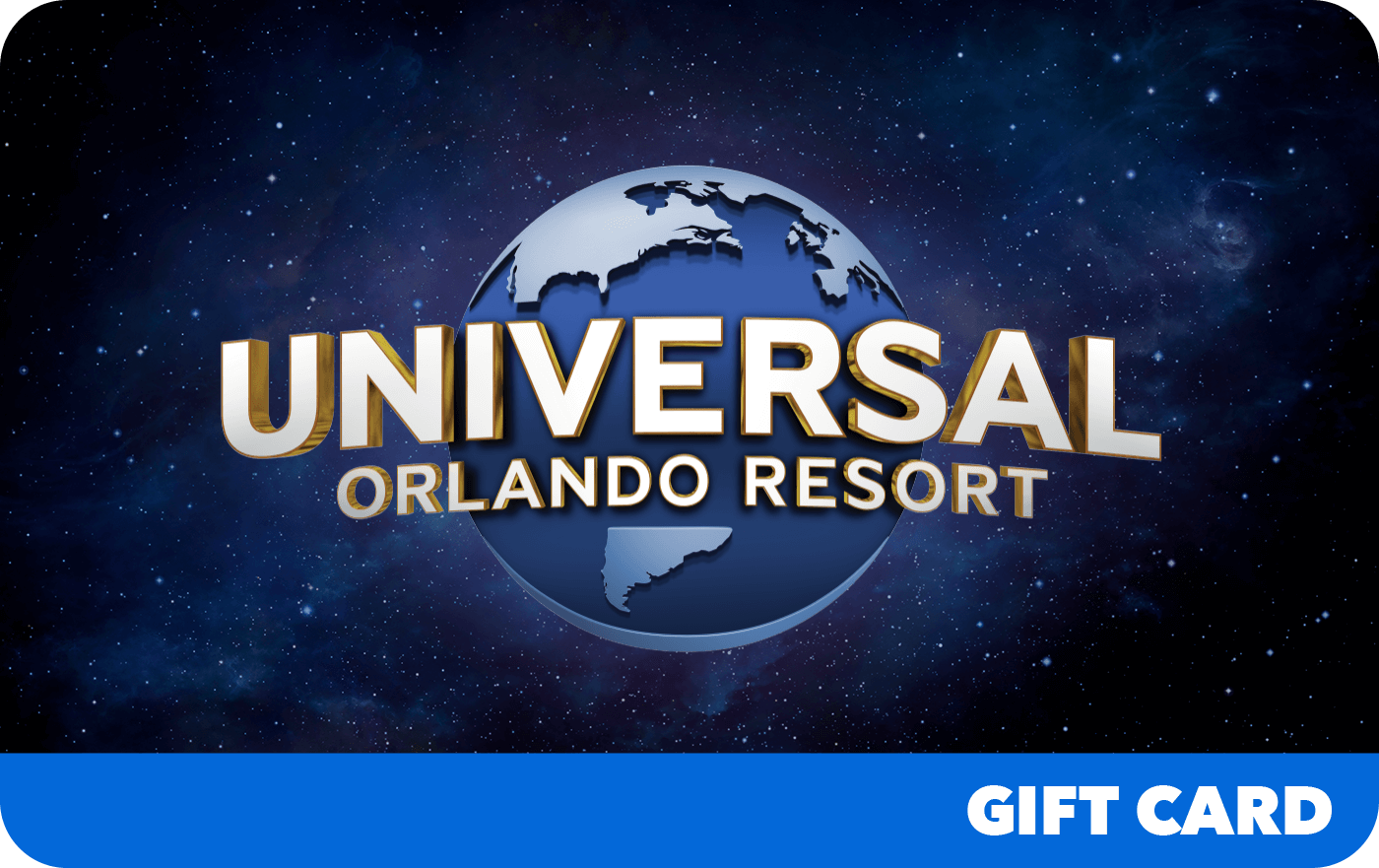 A Universal Orlando Resort Gift Card with the UOR logo on the front.