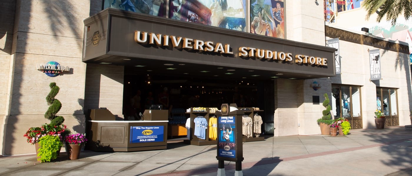 Storefront of the Universal Studios Store