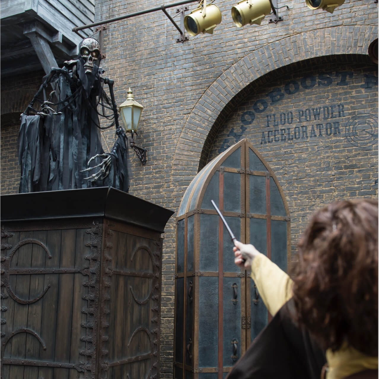 Props and puppets used in the Tales of Beedle the Bard live performance which takes place in the Harry Potter themed Diagon Alley area of Universal Studios Orlando.