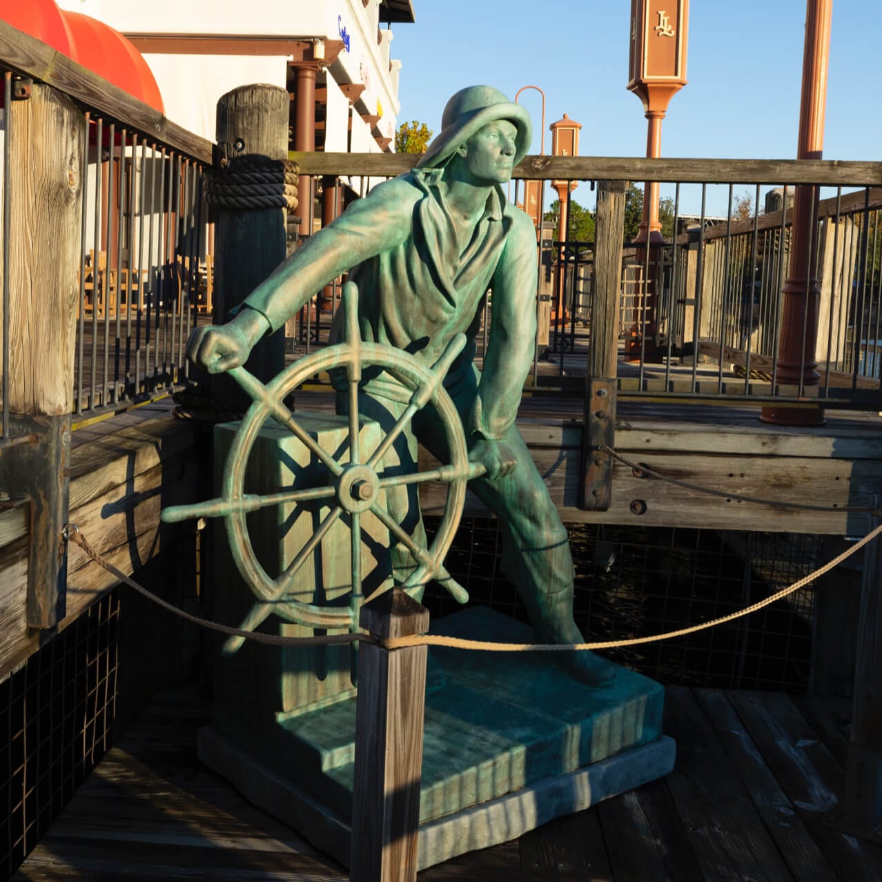 Statue of a sailor at the helm in San Francisco