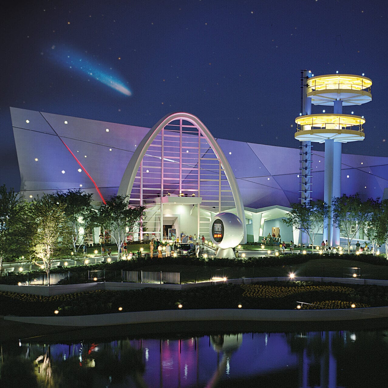 World Expo building at night