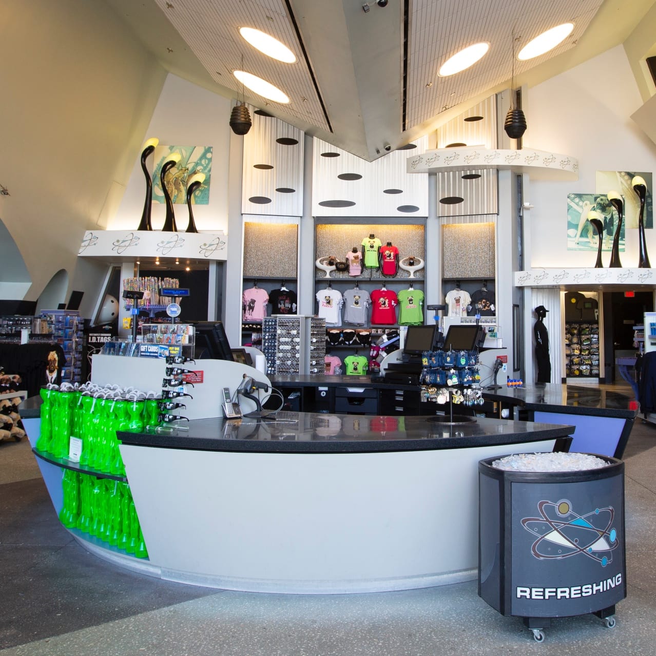 Futuristic apparel and shopping at the MIB Gear Shop