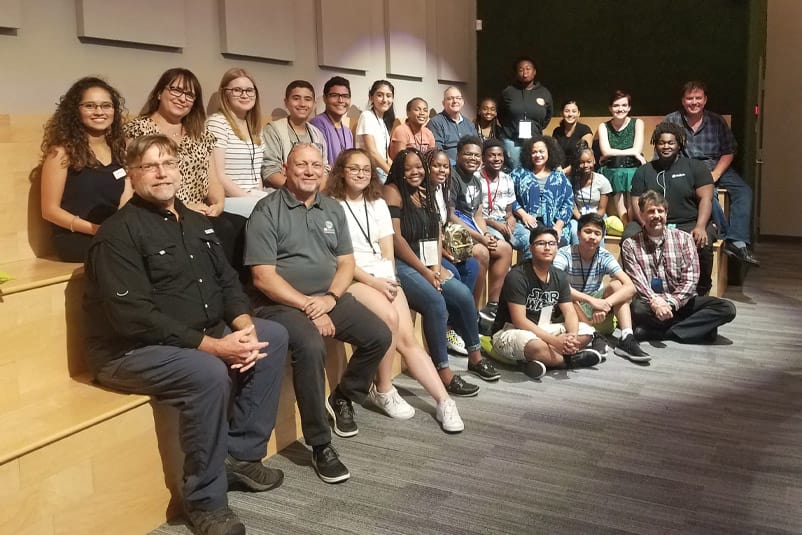 A group of participants from the Universal Orlando Resort Art of Tomorrow Scholars programme.