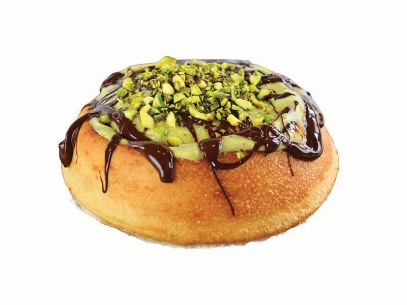 Jumbo Pistachio Chocolate Cinnamon Roll