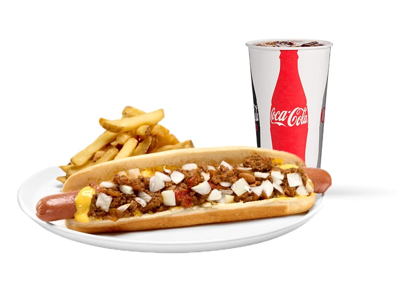 Chili Cheese Footlong Hot Dog Combo
