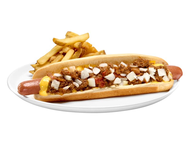 Chili Cheese Footlong Hot Dog Platter