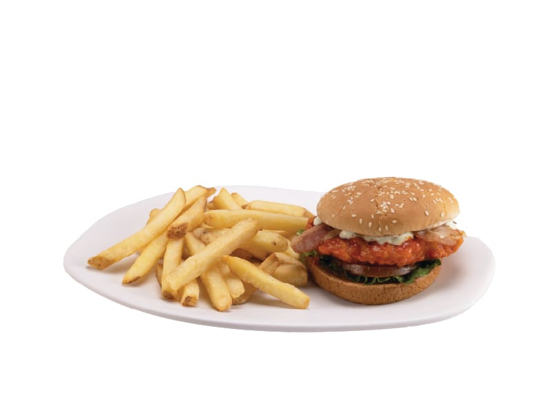 Crispy Buffalo Bacon Sandwich Platter