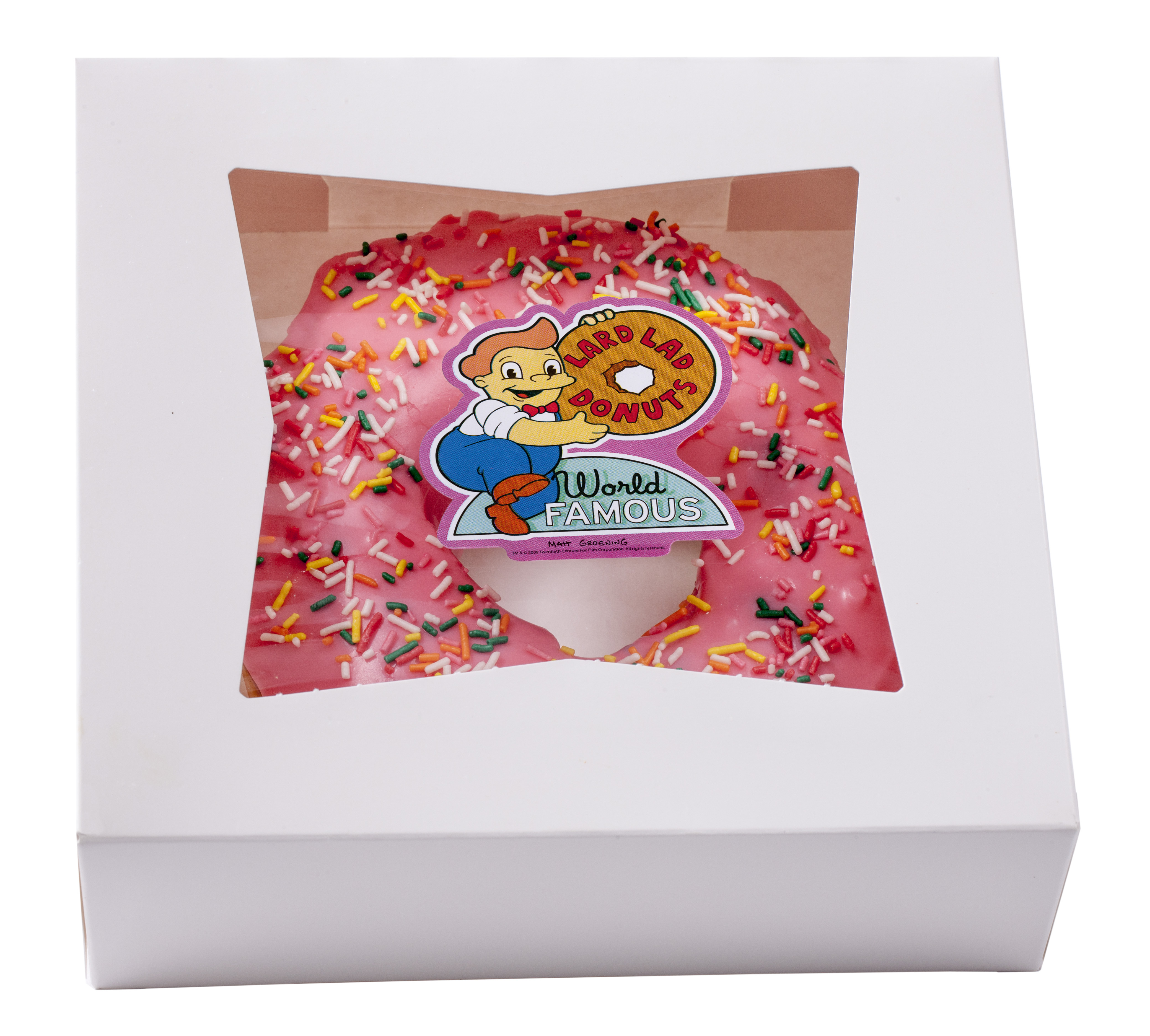 Large Pink Frosted Donut with Sprinkles