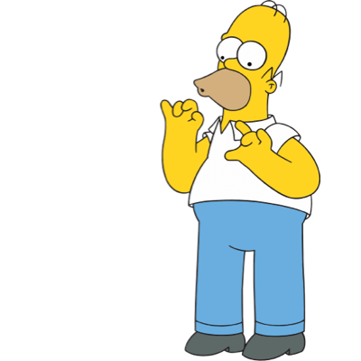 Homer woohoo character cutout
