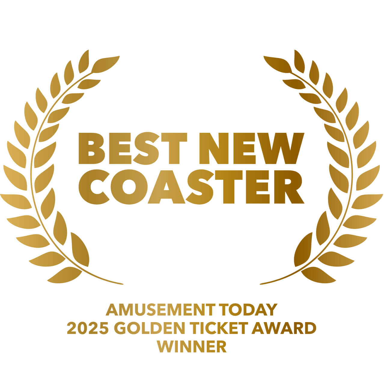 Laurel with BEST NEW COASTER AMUSEMENT TODAY 2025 GOLDEN TICKET AWARD WINNER