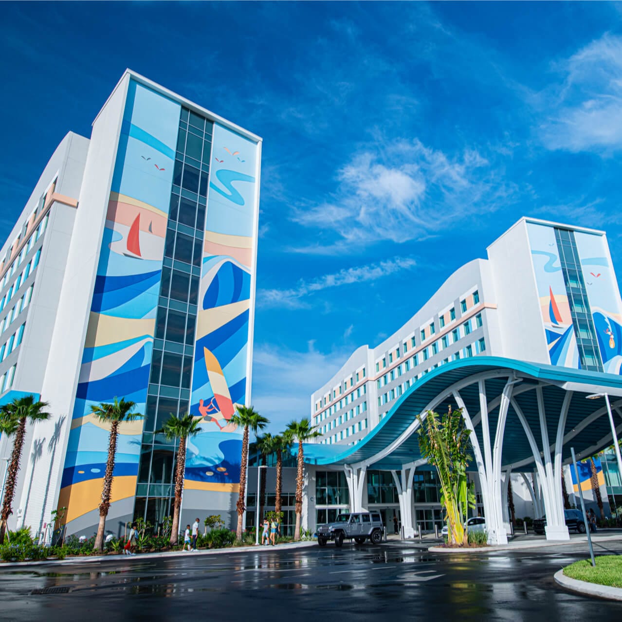 View of the exterior of the Surffside Resort