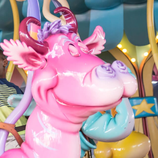 A fanciful Dr. Seuss character from the Caro-Seuss-el ride at Universal’s Islands of Adventure in Orlando.
