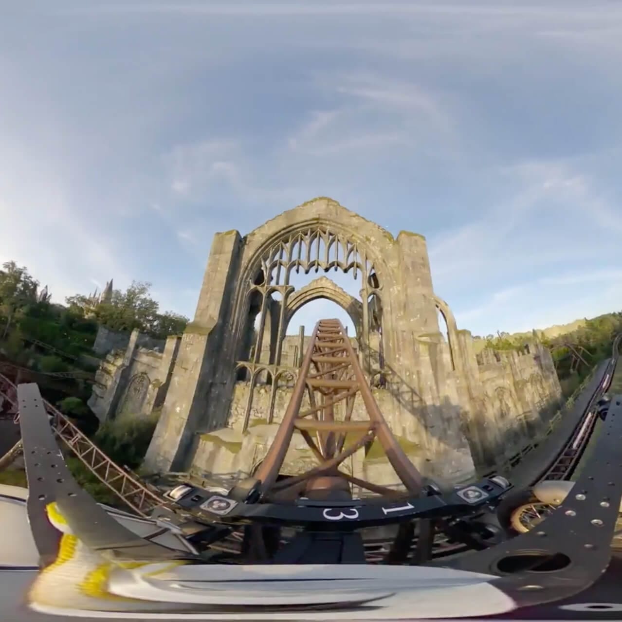 Watch a POV video of Hagrid's Magical Creatures Motorbike Adventure™.
