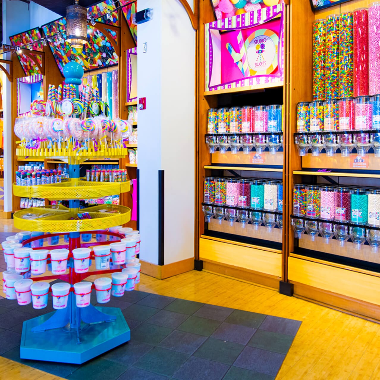 The colorful candy and merchandise inside Island Market and Export Candy Shoppe at Universal's Islands of Adventure. 