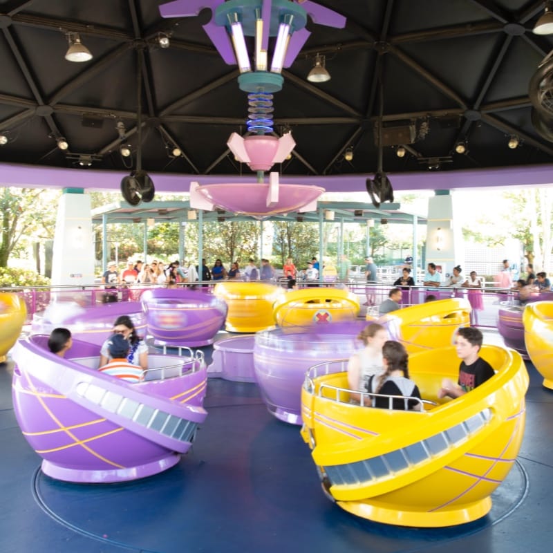 Guests riding on Storm Force Accelatron®