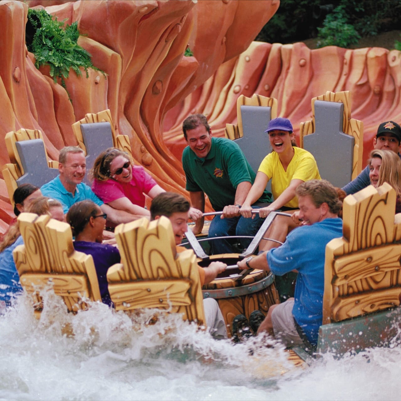 Guests riding on Popeye & Bluto's Bilge-Rat Barges®