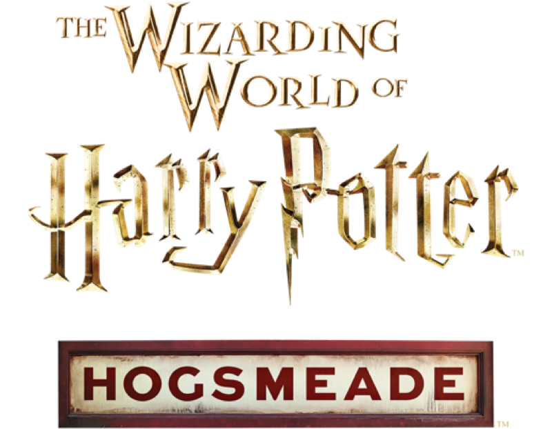 The logo for the Hogsmeade area of the Wizarding World of Harry Potter