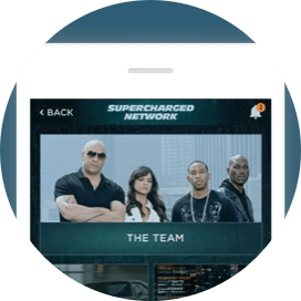 Screenshot of the Supercharged Network App