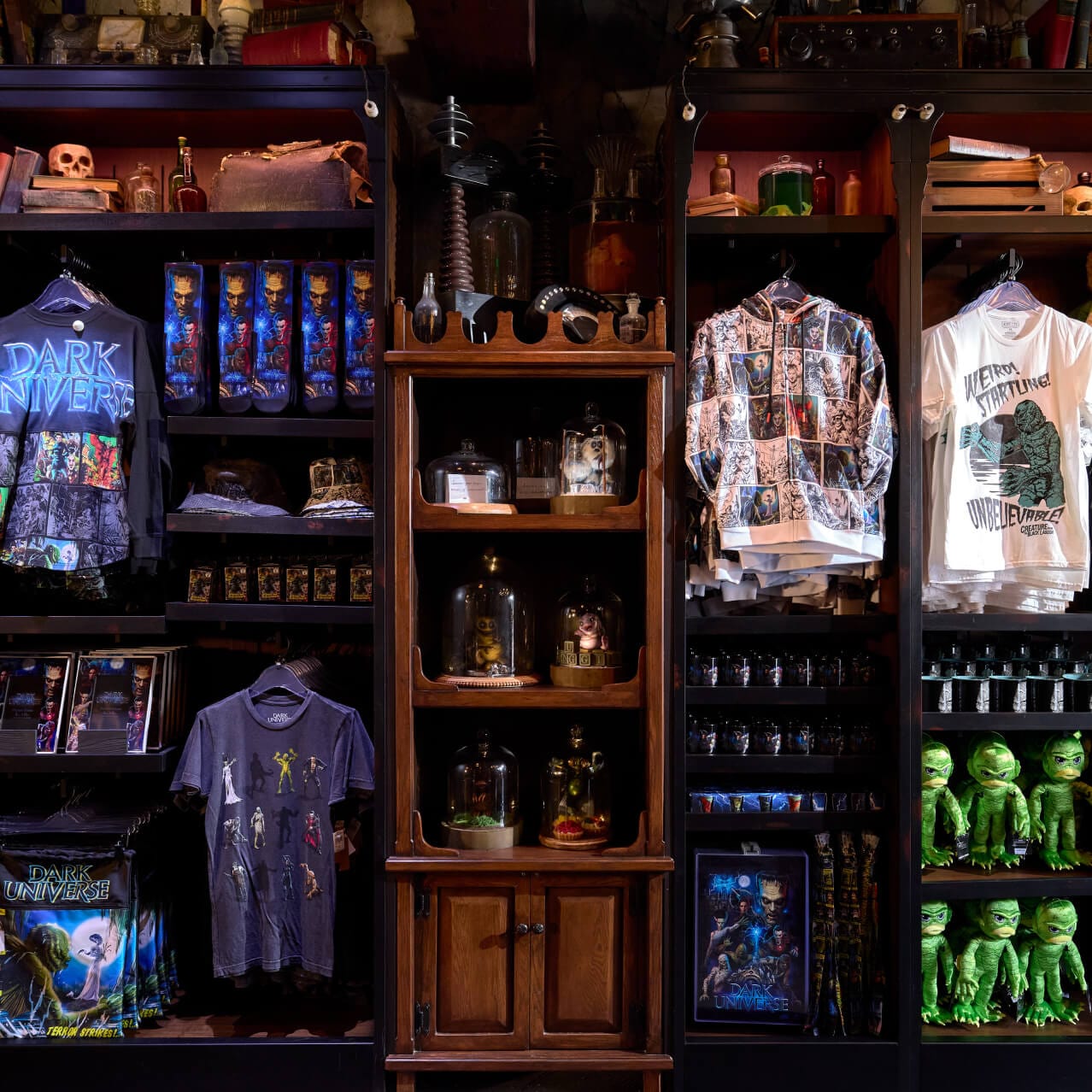 Pretorius’ Scientific Oddities merchandise includes apparel, plush toys, mugs, games and more