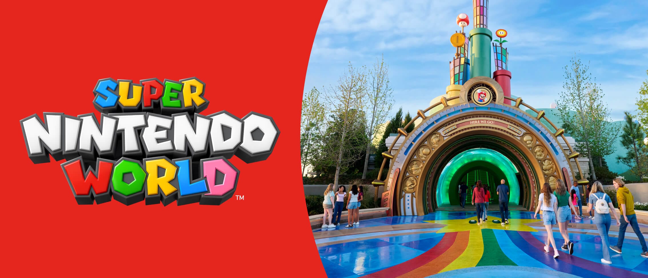 SUPER NINTENDO WORLD™ portal entrance in Universal Epic Universe at Universal Orlando Resort.