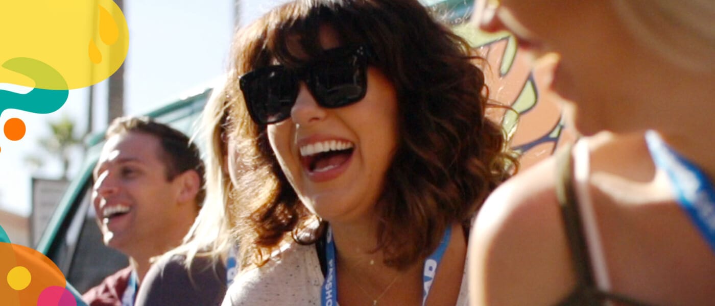 Universal Orlando Annual Passholders laugh together.