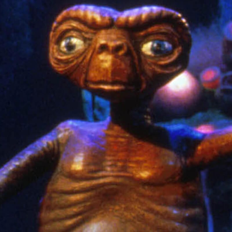 E.T. Adventure Fast Fact image 1, an E.T. animatronic from the E.T. Adventure ride at Universal Studios Florida.