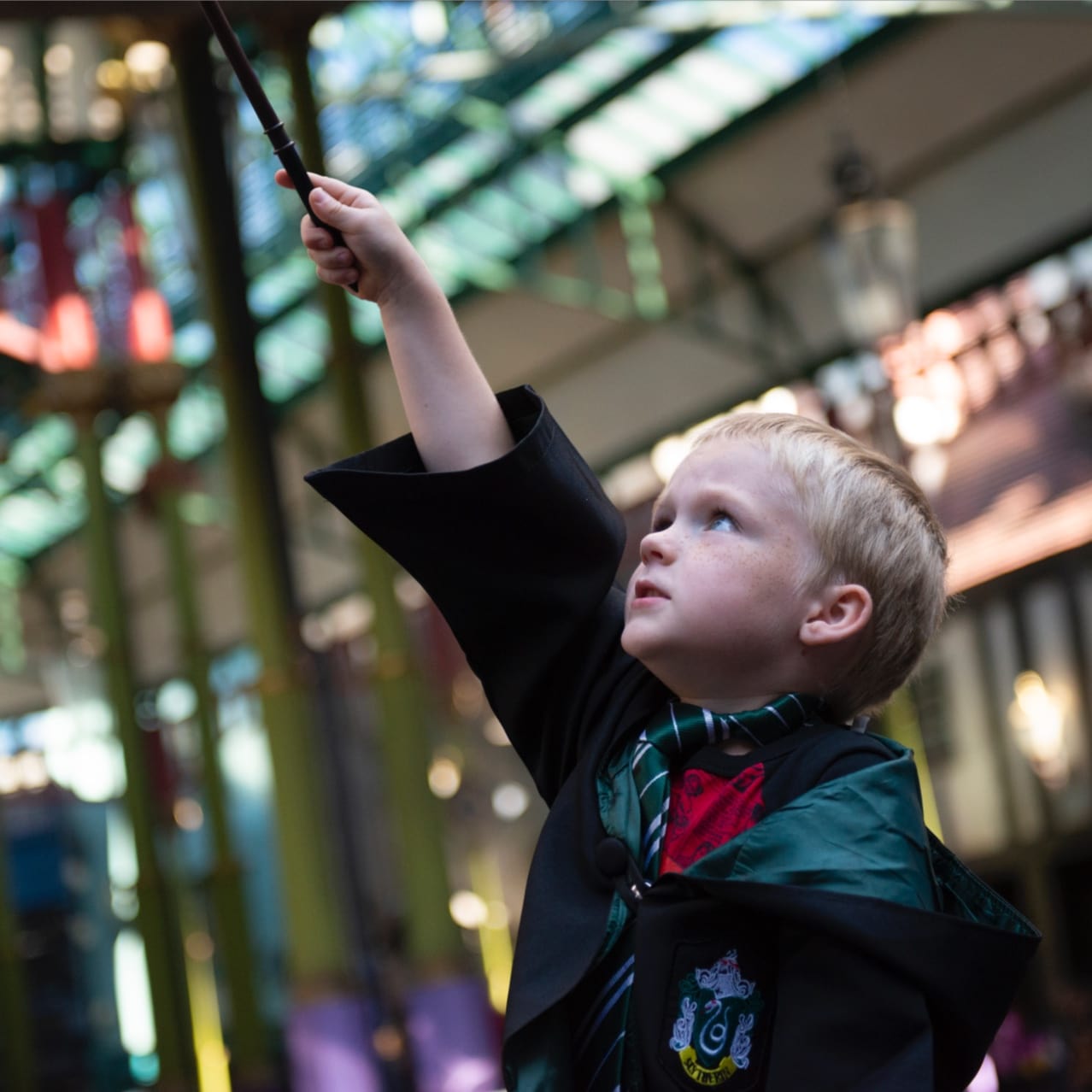 Child pointing wand