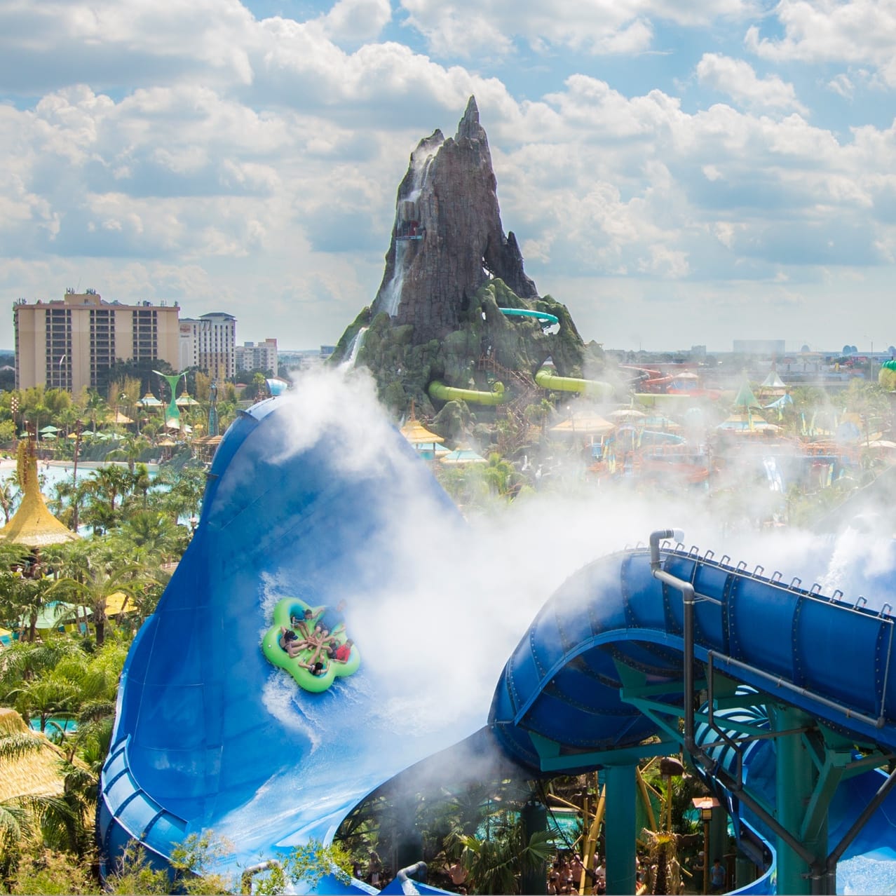 River Village water slides in Volcano Bay