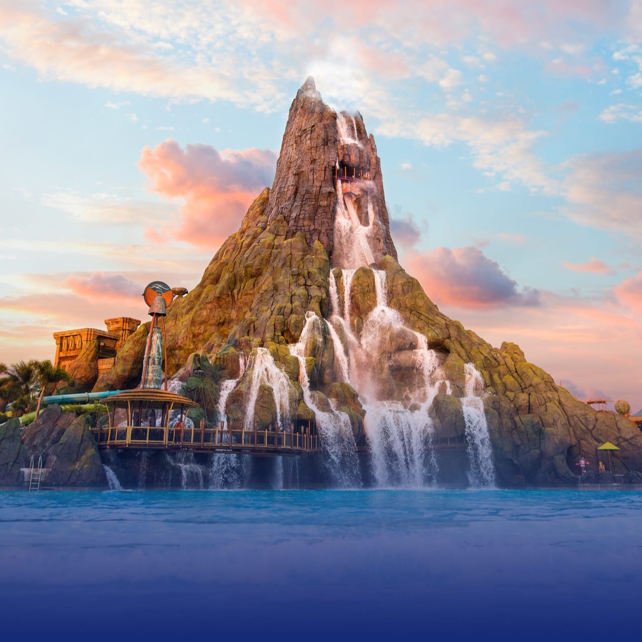 View of the volcano from the water