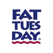 The official logo for Fat Tuesday, a frozen beverage counter at Universal CityWalk.