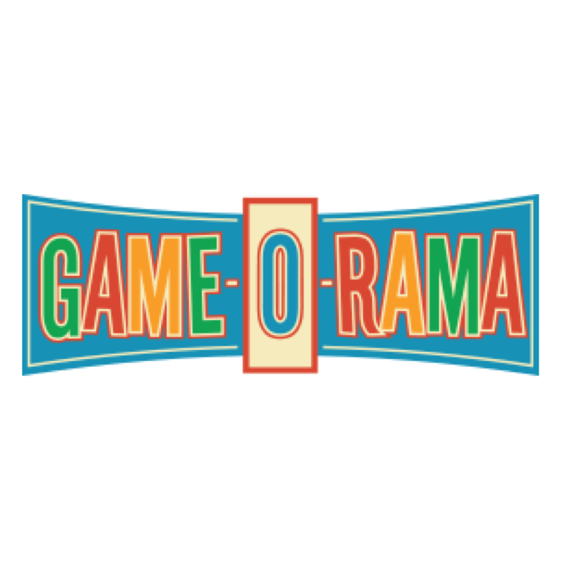 El logotipo de Game-O-Rama.