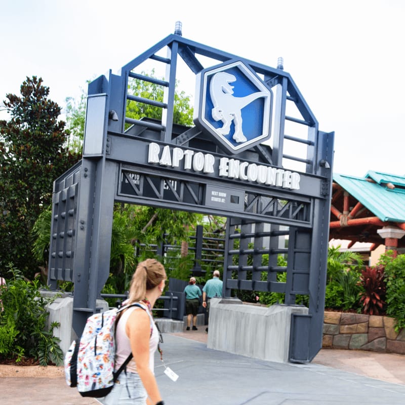 Entrada al Raptor Encounter en Universal's Islands of Adventure.