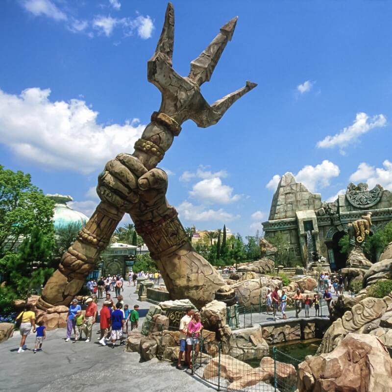 La entrada a la Atracción Poseidon’s Fury en Universal Islands of Adventure.