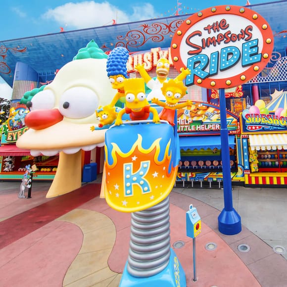 Entrada a la atracción The Simpsons Ride en Universal Studios Orlando.
