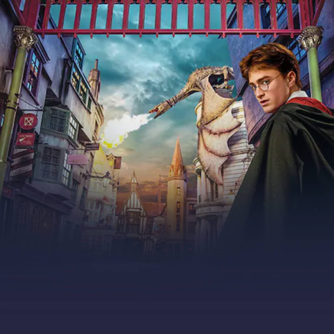 Harry Potter en la entrada de Diagon Alley