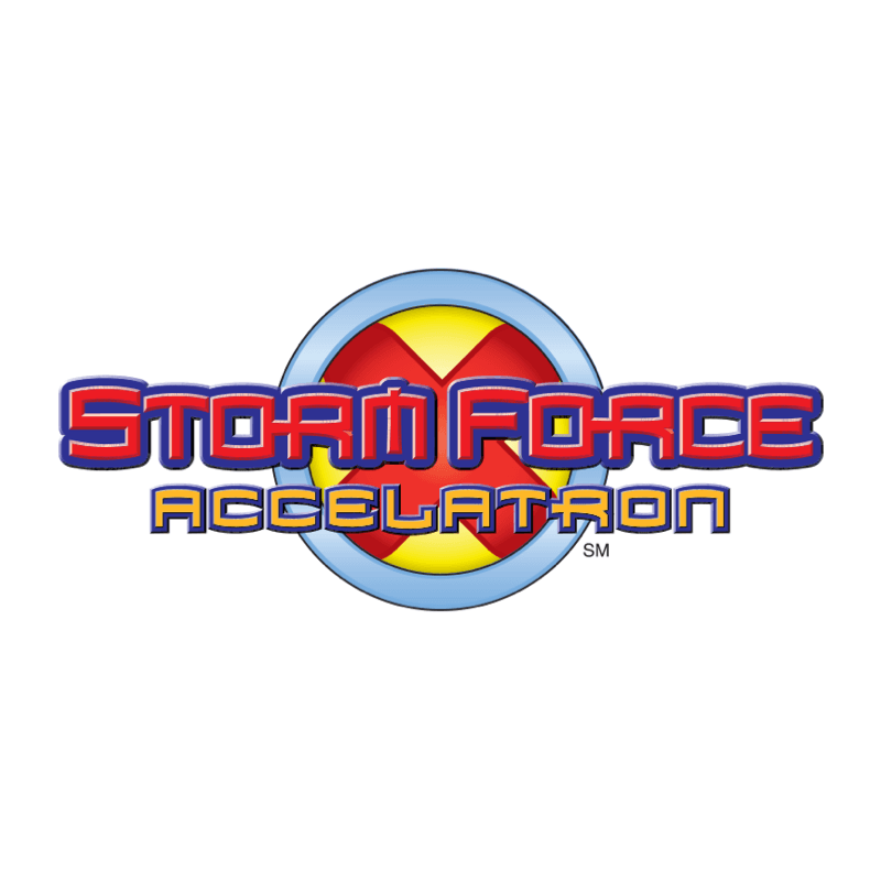 Logotipo da atração Storm Force Accelatron®