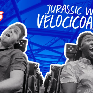 Os apresentadores do Ride Guys levarão você em uma excursão com todos os detalhes e informações que você deve saber sobre o Jurassic World VelociCoaster.