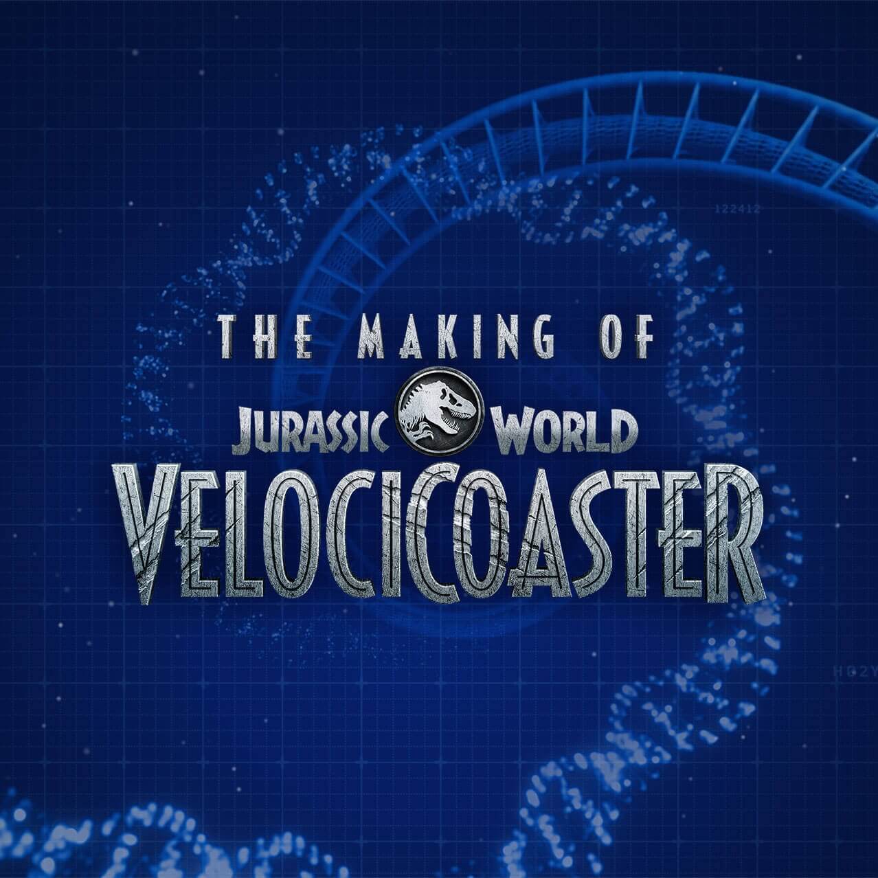 Clique para reproduzir o vídeo teaser da produção da Jurassic World VelociCoaster.