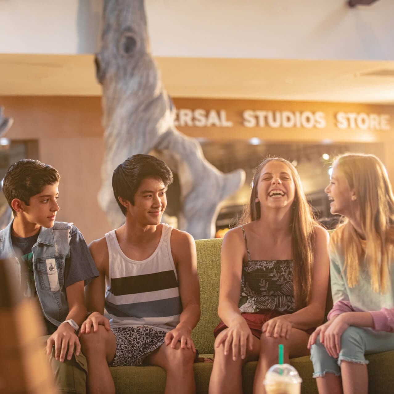 Kids in lobby of Endless Summer Dockside